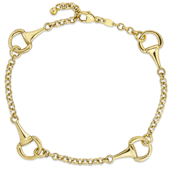 Equestrian Link Bracelet in Yellow