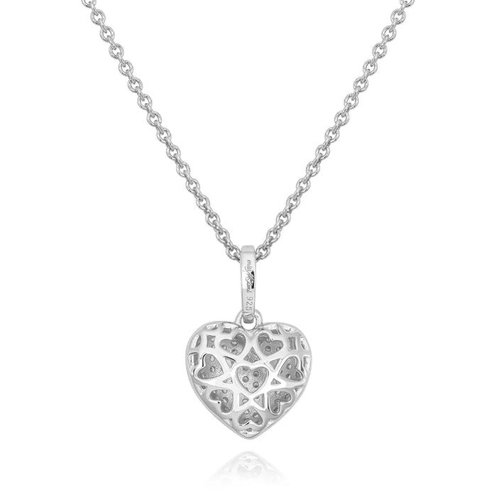 Bombee Heart Pendant in White (12MM)