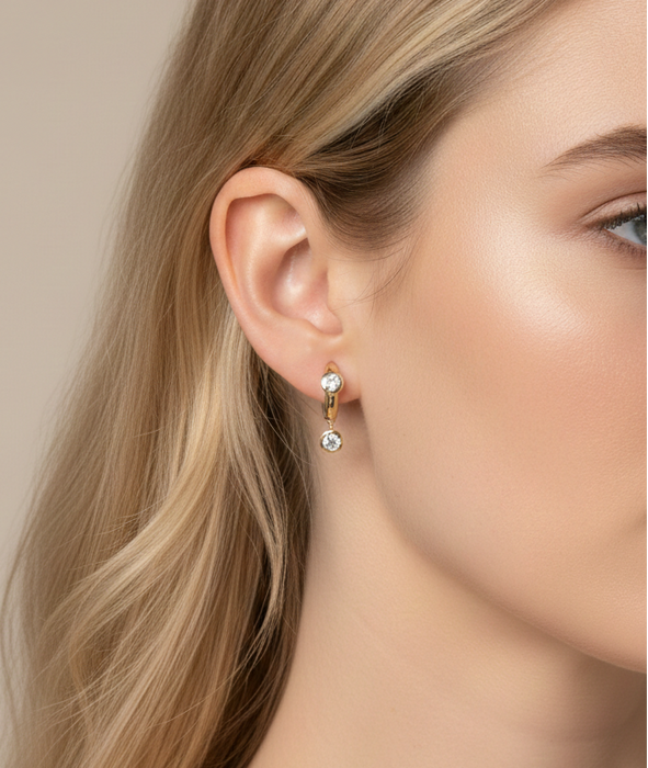 Diamond Huggie Earrings