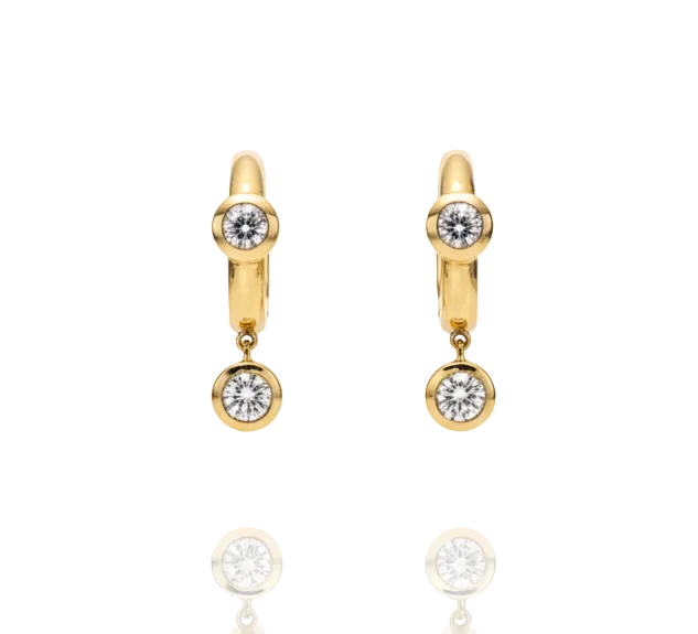 Diamond Huggie Earrings