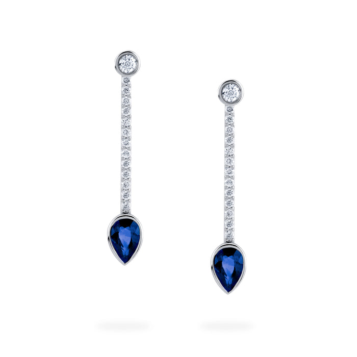 Splash Diamond & Sapphire Earrings