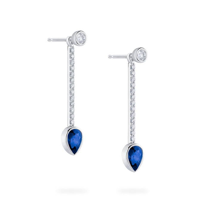 Splash Diamond & Sapphire Earrings