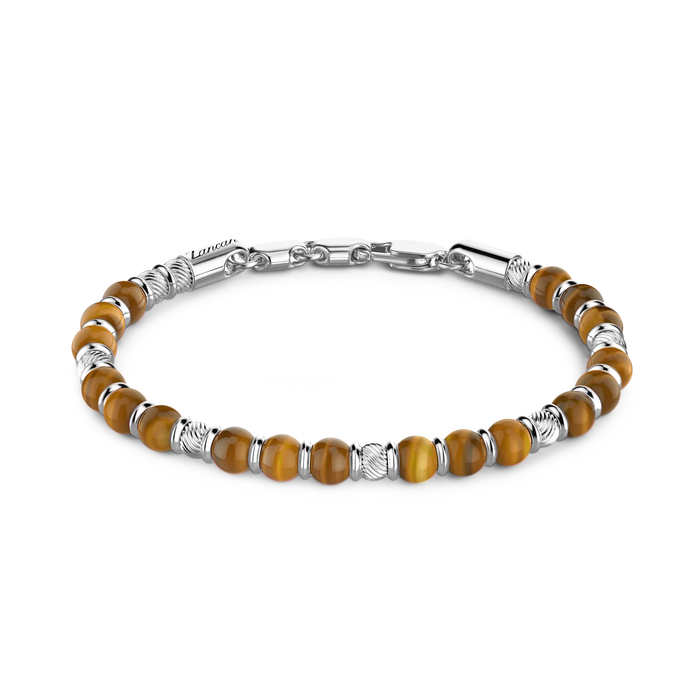 Soft Silver Bracelet with Tiger's Eye