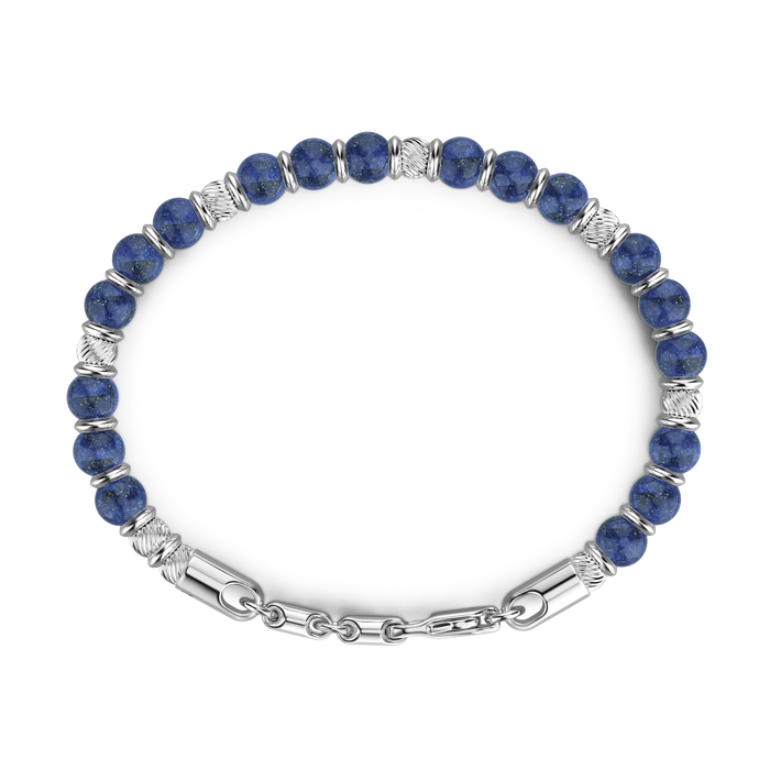 Soft Silver Bracelet with Lapis Lazuli