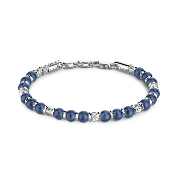 Soft Silver Bracelet with Lapis Lazuli