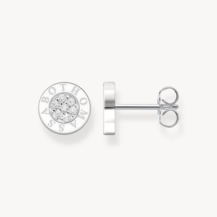 Classic Pavé Earrings in Silver