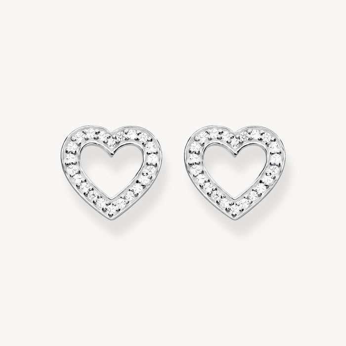 Heart Earrings in Silver