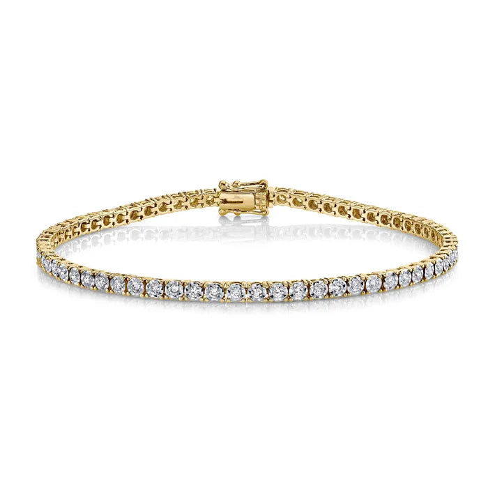 Diamond Tennis Bracelet in Yellow