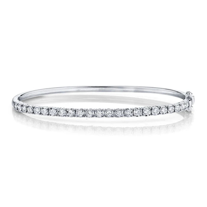 Diamond Bangle in White